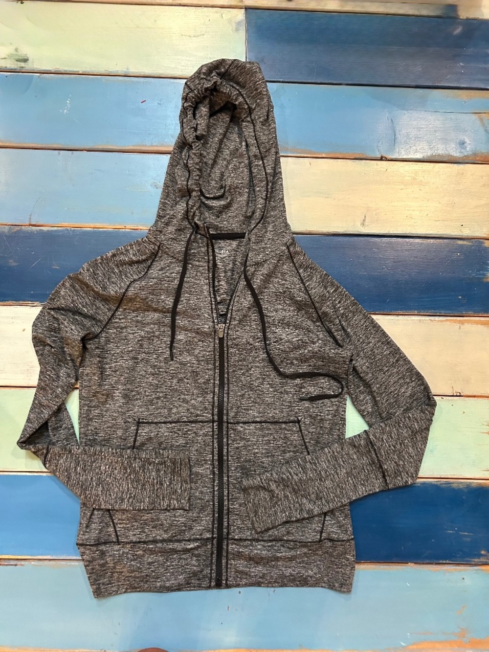 Athleta Gray Heather Full Zip Hoodie Jacket Small